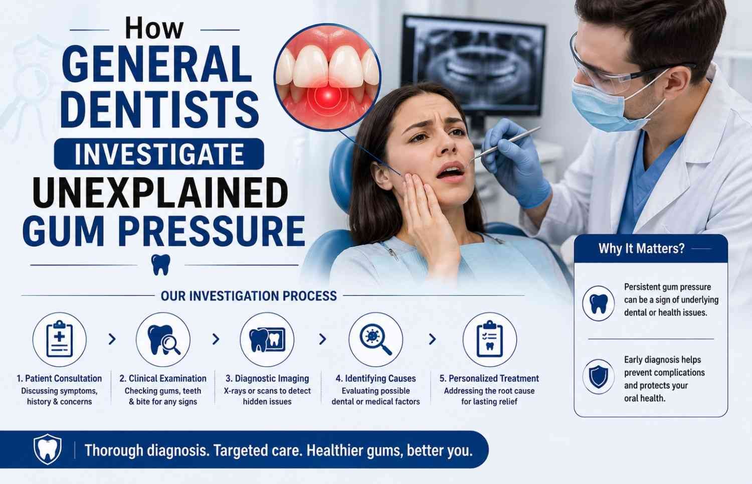How General Dentists Investigate Unexplained Gum Pressure