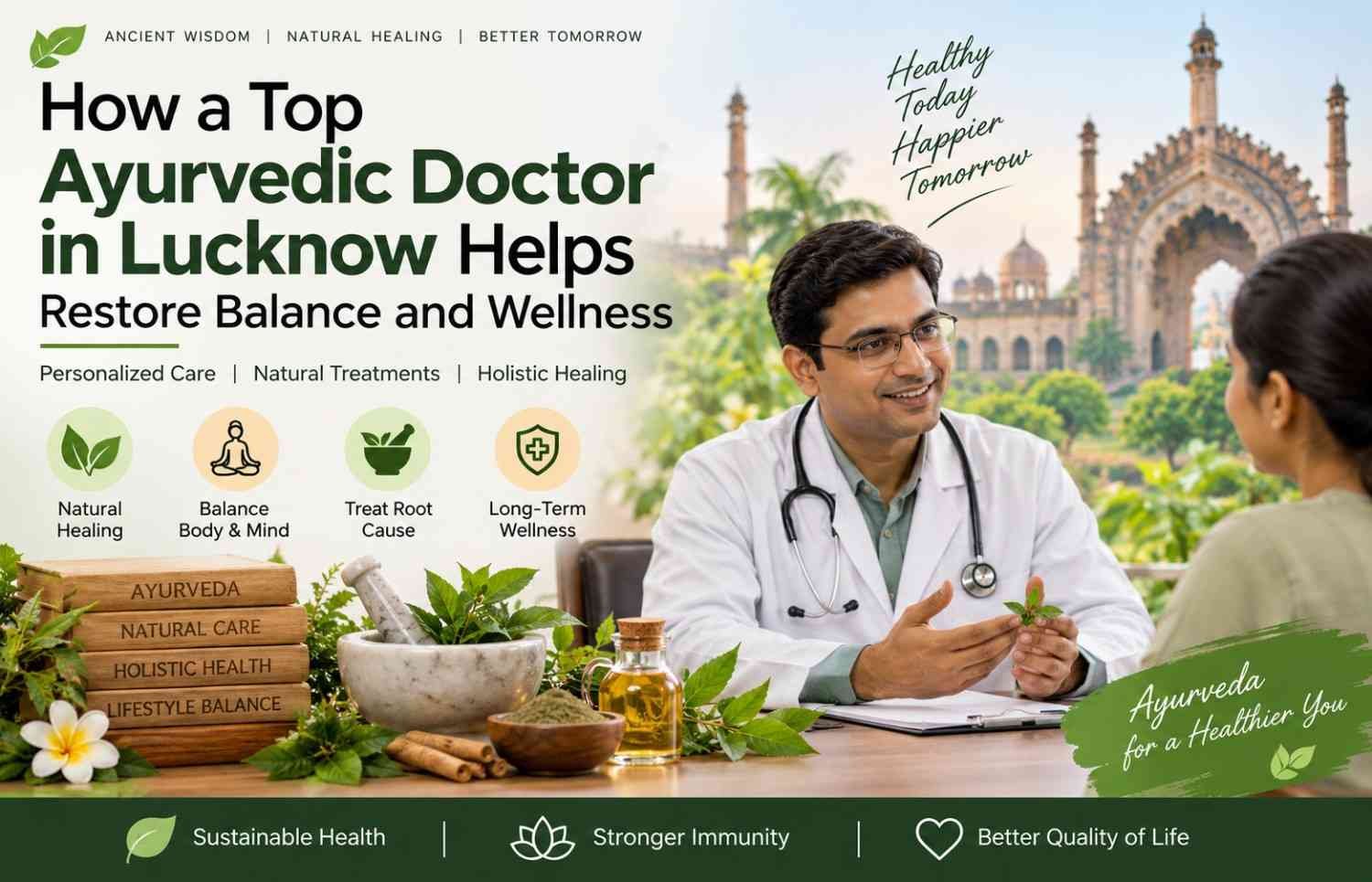 How a Top Ayurvedic Doctor in Lucknow Helps Restore Balance and Wellness